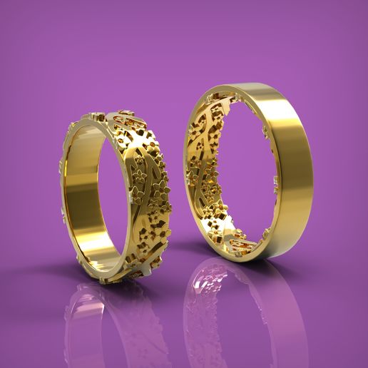 Wedding rings - 3D model önizlemesi