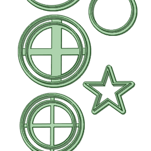 Captain America shield fondant 40mm 3D model