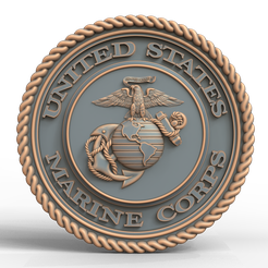 2464.-USMC-SEAL.png 3D Model STL File for CNC Router Laser & 3D Printer 2464. USMC SEAL