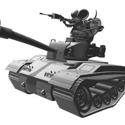 Rat-Fink-M41-Tank1-1.jpg Fichier STL Rat Fink Army Cavalry M41 Tank・Modèle à télécharger et à imprimer en 3D