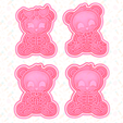 main.png Teddy bears skeletons cookie cutter set of 4