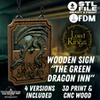 1.png Lord of the Rings 'The Green Dragon' Poster - 3D and CNC Models for Hobbyists and Craftsmen