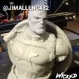 160720 - Wicked - wip 05.jpg Wicked Marvel Avengers Captain America 3d Bust: STL ready for printing FREE