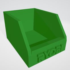 Ryobi-Accessory-Bin.jpg Файл STL Ryobi Themed Accessory Bin・3D модель для печати скачать