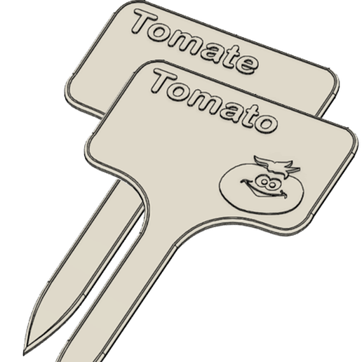 Tomate_1.png STL file Tomato Signs / Labels for garden・3D printing design to download, ludovic_gauthier