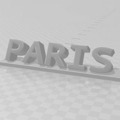 PARIS.jpg Fichier STL PARIS MOT EN 3D IDEAL DECO・Plan à imprimer en 3D à télécharger