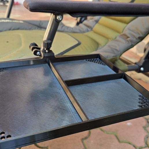 carp fishing armchair - with side accessory NGT XPR Chair Feeder Accessories Arm Pack + Table  NGTOnline Korum S23 Supa Deluxe Accessory