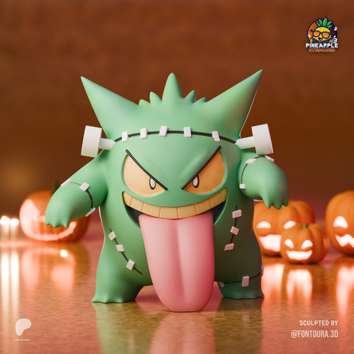 Pokemon - Gengar Frankenstein Halloween 3D model