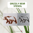 GRIZZLY BEAR STENCIL \. > Grizzly Bear stencil