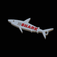 S.png shark fish keychain / pendant