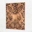 Floral-bunny-2.jpg FLORAL BUNNY HOME DECOR WALL ART no.1