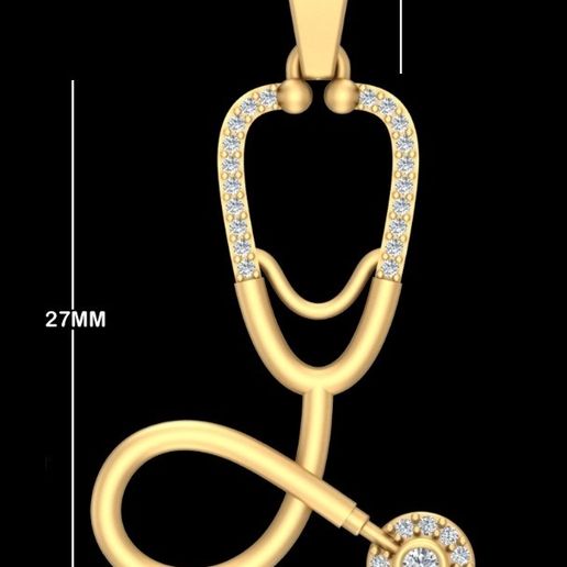 Diamond Stethoscope Pendant