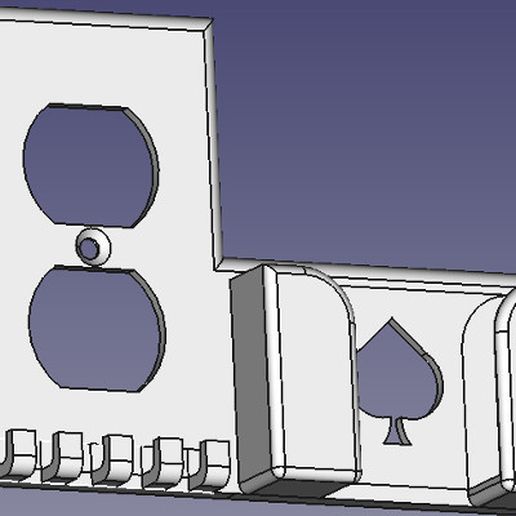 Wall plate phone holder 3D model