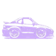 s14 CRTNN (1).stl Nissan Silvia  S14 Side 2D Cartoonish
