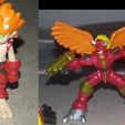 FlamemonAldamon.jpg Aldamon & Flamemon Digimon Frontier Toy Replica 3D Model STL