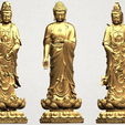Three Buddha 80mm - A01.png Three Buddha  -TOP MODEL