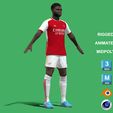 Partey_2.jpg 3D Rigged Thomas Partey Arsenal 2024