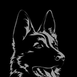 german shepherd.PNG Berger allemand pour les machines à router laser, plasma, cnc