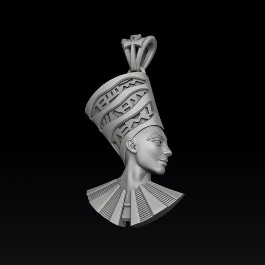 Nefertiti Enamel Pendant 3D print model - Cults3D 3D Model | 3Drop