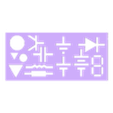 Basic Electronic Components.stl Трафарет для электроники