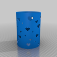 Tall_Candle_holder.png valentines day candle cover for a 95mm diameter candle