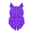 Buho.stl 3D Polygonal Wall Owl