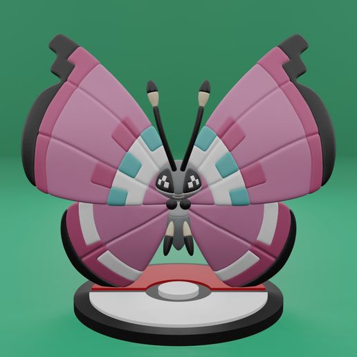 666 pokemon card 🐉 No. Vivillon・ STL File for 3D printing・Cults my favourite pull from black