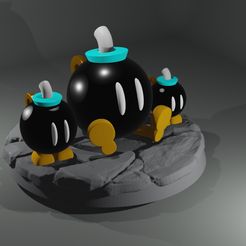 BOMBA-RENDERIZADO.jpg STL file Bomb omb - Super Mario Bros・3D printing template to download