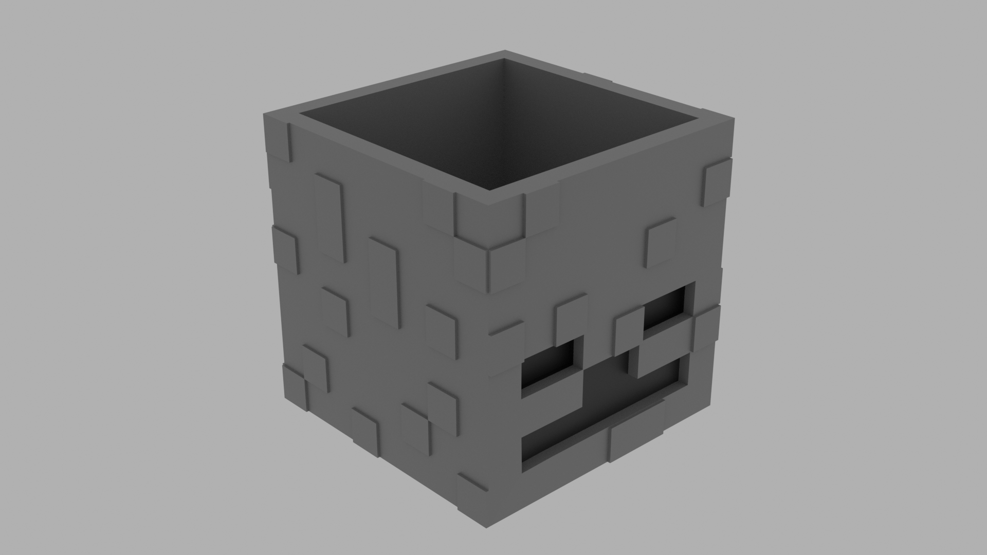 Stl File Pot Skeleton Head For Minecraft 3d Print Design To Download Cults