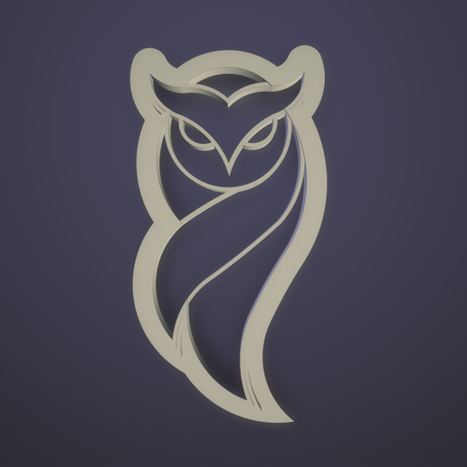 POLYMER CLAY CUTTER 4 SIZE OWL (MIROR) 3D model