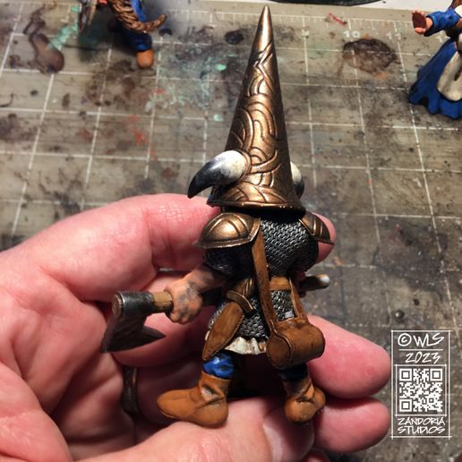 Photo-Jan-23-2023,-3-57-52-PM.jpg Gnome with Axe, Fantasy Tabletop RPG Miniature or Garden Gnome Statue