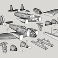 Variants.png N-scale German bomber and  bases