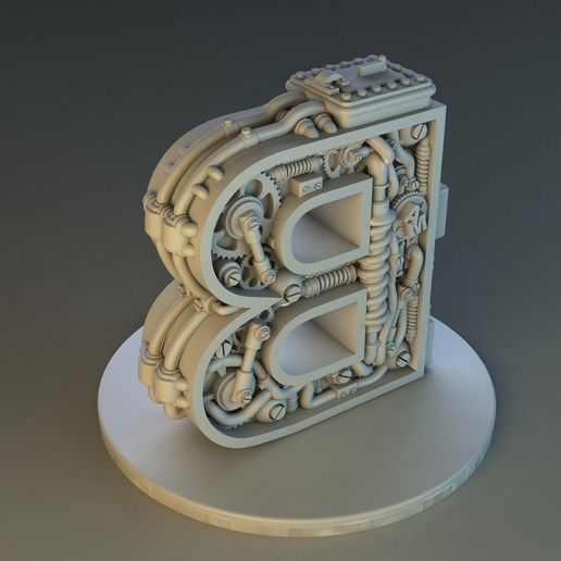 Lettre_B_Platre_02.jpg Steampunk Letra B