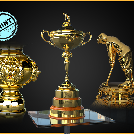 Ryder cup golf world trophy award 3D model