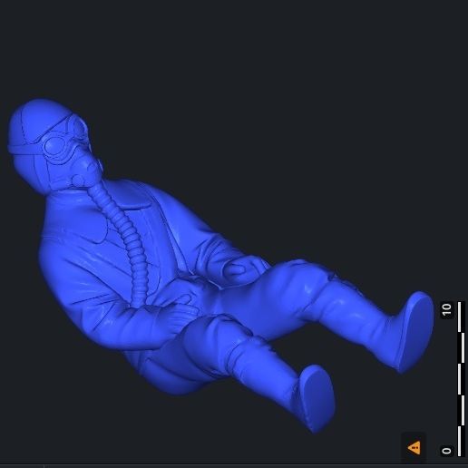 Pilot with oxygen mask, Luftwaffe 1/48