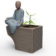 untitled.146.jpg Succulent pot human meditating 2-4 for 3D print