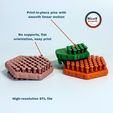 fidget-wobble-pins-hex-03.jpg Hexagon Fidget with Moving Pins - Print in Place Desk Toy & Keychain, 3 Sizes