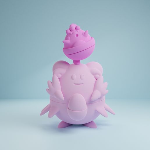 STL file Blissey & Happiny・3D print design to download・Cults