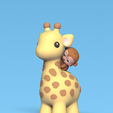 Cod1377-Giraffe-With-Monkey-2.png Girafe avec singe