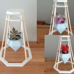 Montage.jpg Бесплатный STL файл Desk chopstick plant or flower stand・3D-печатная модель для загрузки