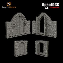 Stone-Wall-Door-Set-Thumbnail-V2b-OpenLock.jpg OpenLOCK opening doors dungeon doors - LegendGames