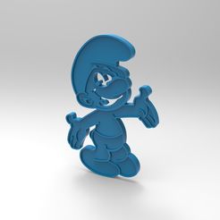 schtroupfs bleu.jpg Fichier STL gratuit schtroumpfs figurine/ porte clef (smurf) Peyo・Modèle imprimable en 3D à télécharger