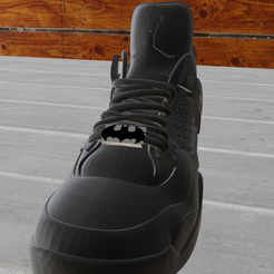 render-batman.png Fichier STL Boucle pour lacets Batman・Plan à imprimer en 3D à télécharger
