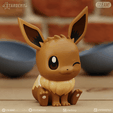 eevee_gleamB_02.png eevee 4 разные модели чиби милый Печать на месте