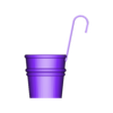 single flower pot for rails.STL Hanging Flower Pot for Rails, Potters and Vase for Plants