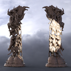 untitled.2350.png OBJ file Dantes Inferno Archway pillars mirrored 3・3D printable model to download