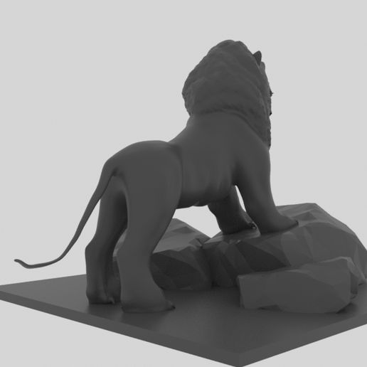Lion-8.jpg Download STL file Lion • 3D print template, elitemodelry