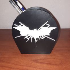 batman.jpeg Download STL file PORTA PENCIL HOLDER BATMAN / PENCIL HOLDER BATMAN • 3D printing object, gerbergh