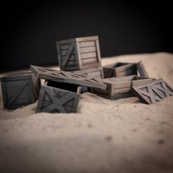 DSC09510.jpg STL file Wooden Crates for Dioramas and Tabletop・3D print object to download