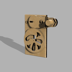 light_switch_screenshot_2.png Free 3D file Geared wheel light switch plate cover・3D printer design to download